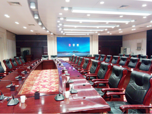 河南郑州市政府 会议室 MAXHUB LED一体机 165寸