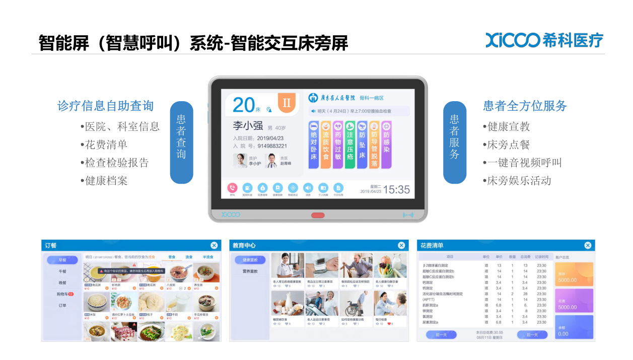 希科医疗   智能交互床旁屏(图2)